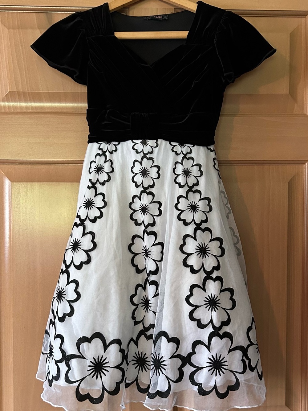 Vintage Y2K Girls My Michelle Velvet & Floral Party Dress - Size 10 Whimsigoth